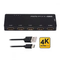 HDMI Splitter 4K 60hz Ultra-HD Converter Compatible 2.0 Switch 1-IN-4-OUT 18Gbps UHD Hub Support HDCP SST Extended