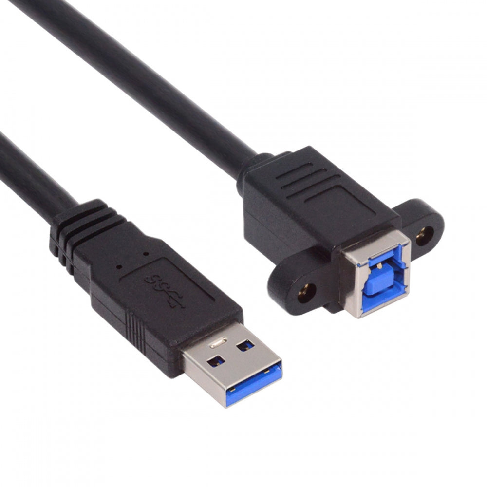 USB 3.0 Type-B Female to USB3.0 Type-A Male Cable Extension 5Gbps for Disk SSD Camera Data 30cm