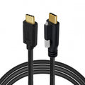 USB 3.1 Type-C Male to Single Thumbscrew Locking USB-C 10Gbps Data 4K Cable Panel Mount Type