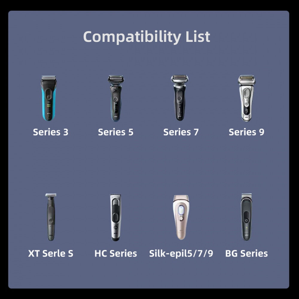 2pcs/lot USB Type-C to 2-Pin Adapter Power Charge Compatible with Braun Electric Hair Clipper Beard Trimmers Shavers