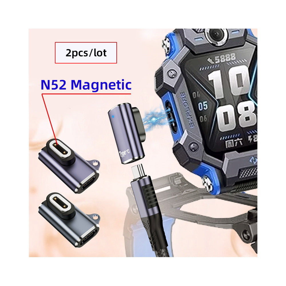 2pcs/lot Magnetic Smart Watch Charging Adapter Horizontal USB Type-C to 2-Pin Compatible with IMOO Z6 Z6S Z6Pro Z7 Z7A Z7S Z8 Z8A Z9 Z10 Z11