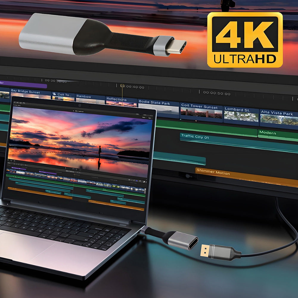 USB-C Type-C Source to HDMI 4K 60hz Sink HDTV Adapter Ultra Slim Flat Cable 1080p for Laptop Tablet Phone