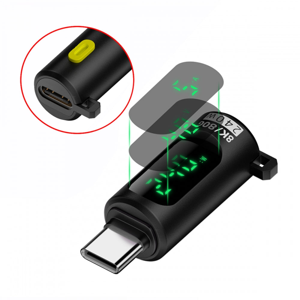 USB5.0 80Gbps Male to Female Extension Adapter Smart LED Display Switch with 240W 8K 5K Compatible with USB4.0 Thunderbolt3/4/5