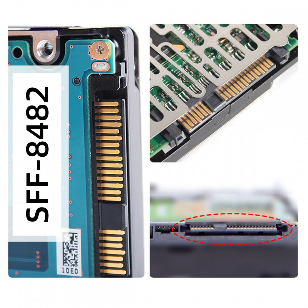SFF-8482 SAS 29Pin to USB 3.0 5Gbps Hard Disk Drive Raid Adapter with Chipset and Power Port (Need 12V/3A Power Supply)