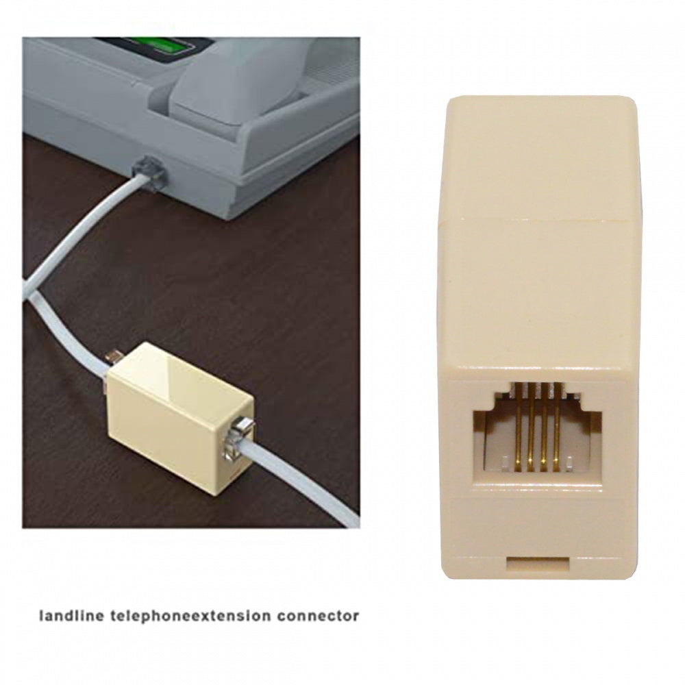 4pcs/lot 1-in-2-out 1-to-3 1-to-4 Way Outlet 6P4C RJ11 RJ12 Telephone Phone Modular Jack Line Splitter Adapter Extender