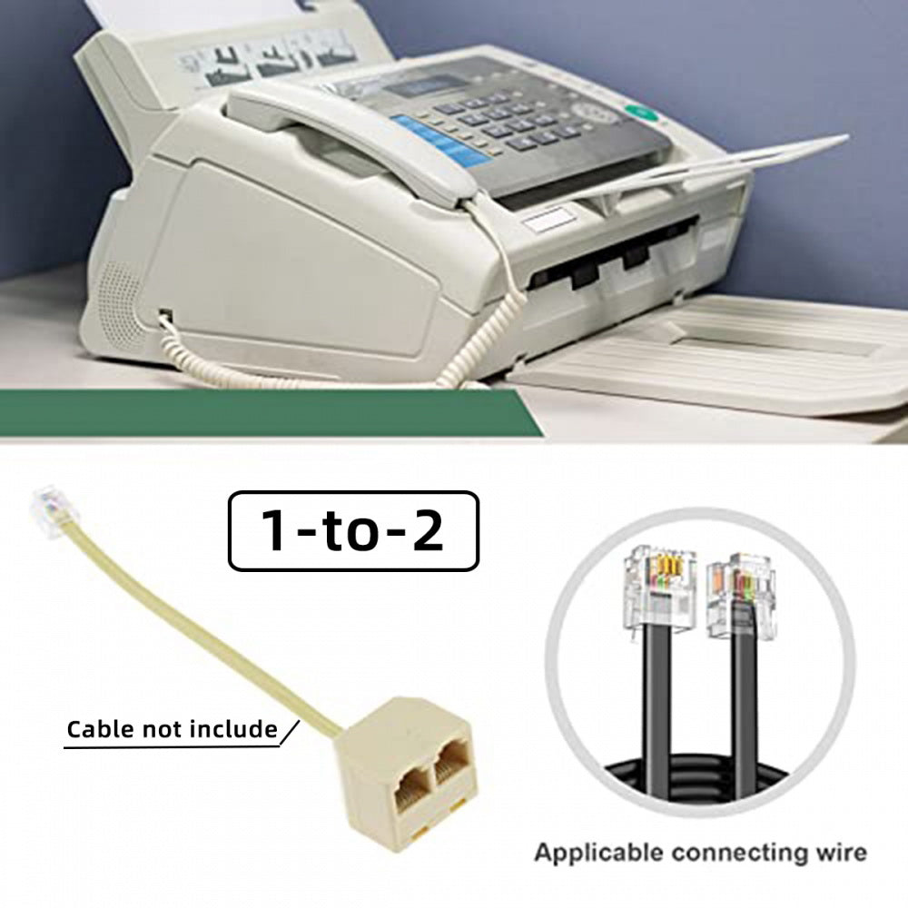 4pcs/lot 1-in-2-out 1-to-3 1-to-4 Way Outlet 6P4C RJ11 RJ12 Telephone Phone Modular Jack Line Splitter Adapter Extender