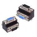 2pcs/lot Up & Down Angled 90 Degree VGA RGB HDB15Pin Screw Type Male to Female Nut Type Extension Adapter for Monitor Displays