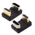 2pcs/lot Up & Down HDMI 1.4 Male Type-A to HDMI Female Port Saver 360 Degree Opposite U Shape Back Angled Extension Adapter