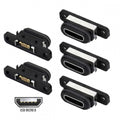 5pcs/set DIY OEM USB2.0 Micro-B Female Receptacle Socket Connector with Mounting Waterproof SMT Type 480Mbps