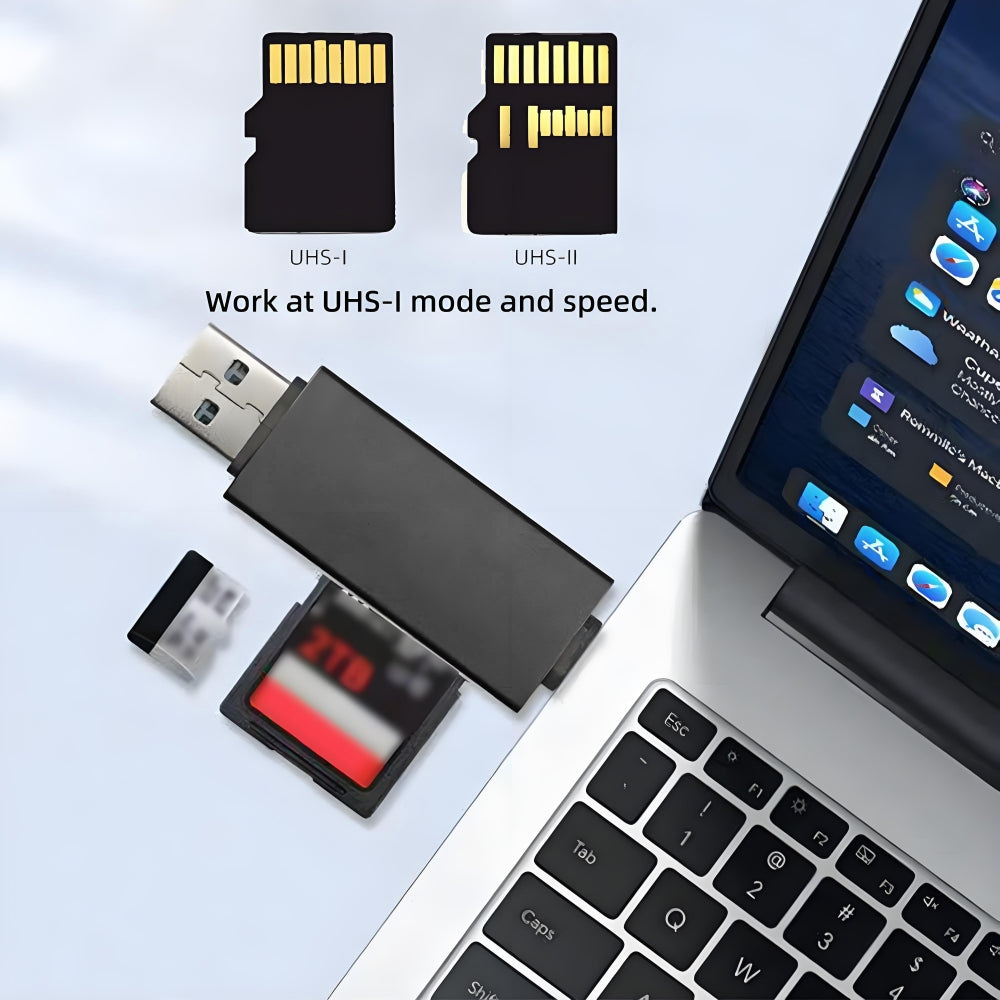 USB 3.0 & Type-C to TF T-Flash Card & SD Card Reader Writer for Camera & Laptop & Tablet & Mate Serial Phone