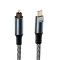 Type-C to SPDIF Toslink Optical Audio Cable Opt Male USB-C to Digital Optical Fiber Optic Sound Interface Male Adapter Wire for Desktop Laptop