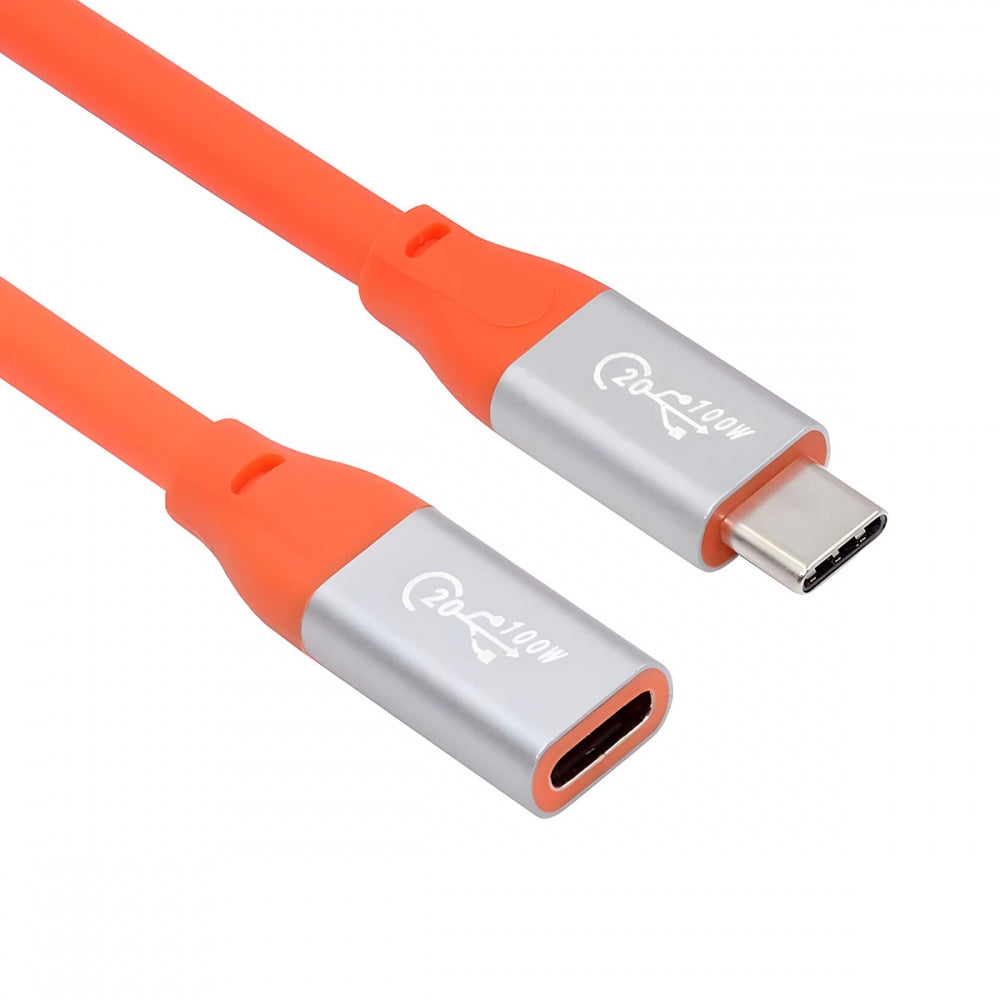 USB3.2 Male to Female Extension Cable 20Gbps Ultra Soft High Flex with 100W and 8K 5K USB4.0 Type-C Compatible with Thunderbolt3/4