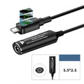 DC Jack 5.5x2.5mm Input to USB-C Type-C Power 140W Smart LED Display Charge Cable for Laptop Phone PD9V/5V/20V/7A
