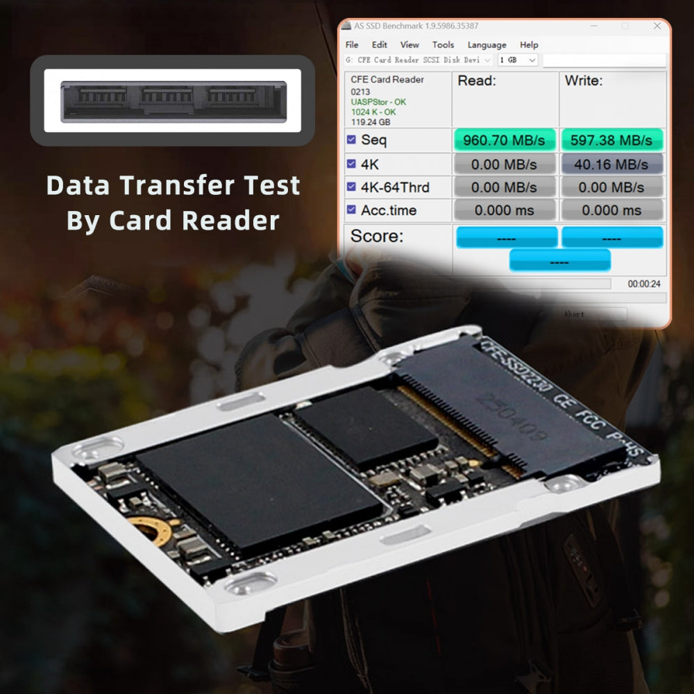 CFexpress Type-B to NVME 2230 Memory Card Kit Case CFE CFB NGFF M-key Adapter Alloy Shell for Camera 8K RAW PCIe Expansion