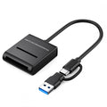 USB 3.0 USB-C Type-C Type-A Dual Connector to MSATA SSD Docking External Cable Enclosure 5Gbps