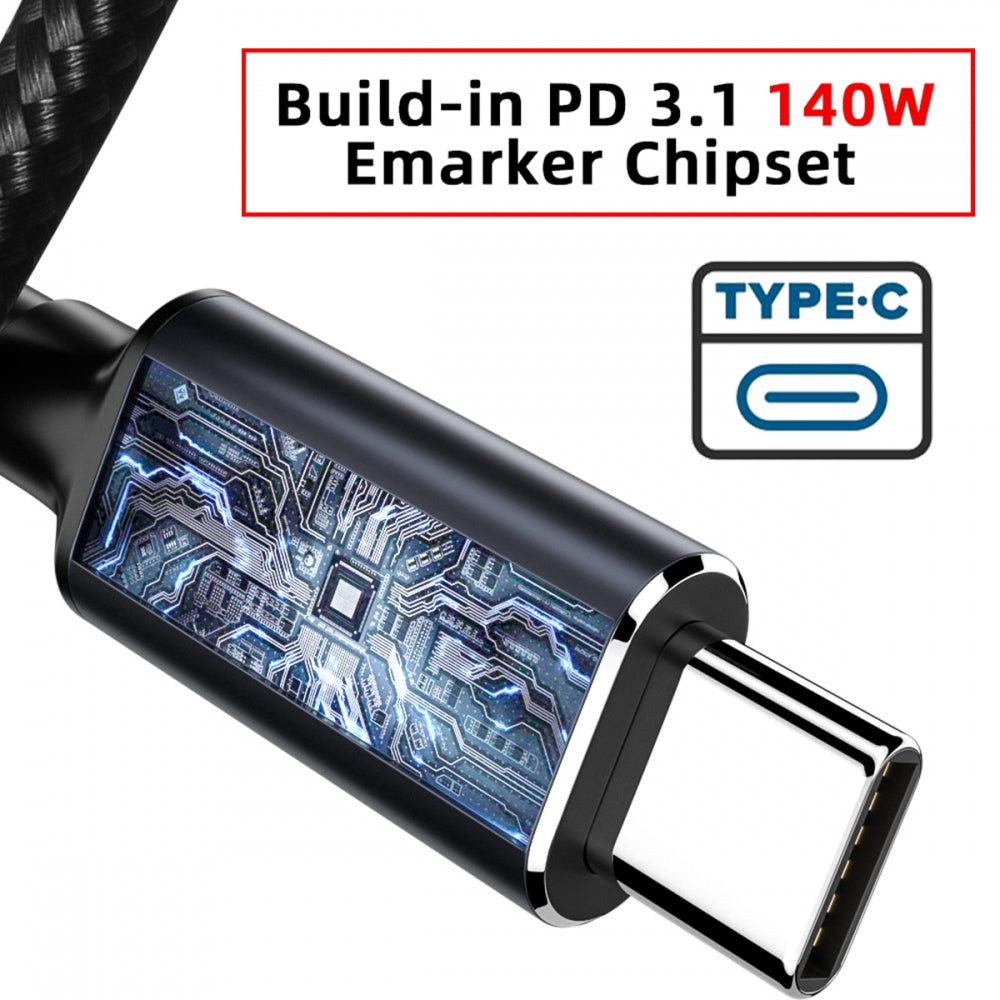Type C USB-C Input to 20V 15V 12V 9V 5V DC 5.5*2.5mm Output Power Smart LED Display 100W 140W 65W PD Charge Cable for Laptop
