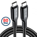 USB5.0 80Gbps USB-C Male to Male Cable with 240W and 16K@30hz 8K@60Hz 5K@60Hz Compatible with USB4.0 Thunderbolt3/4/5