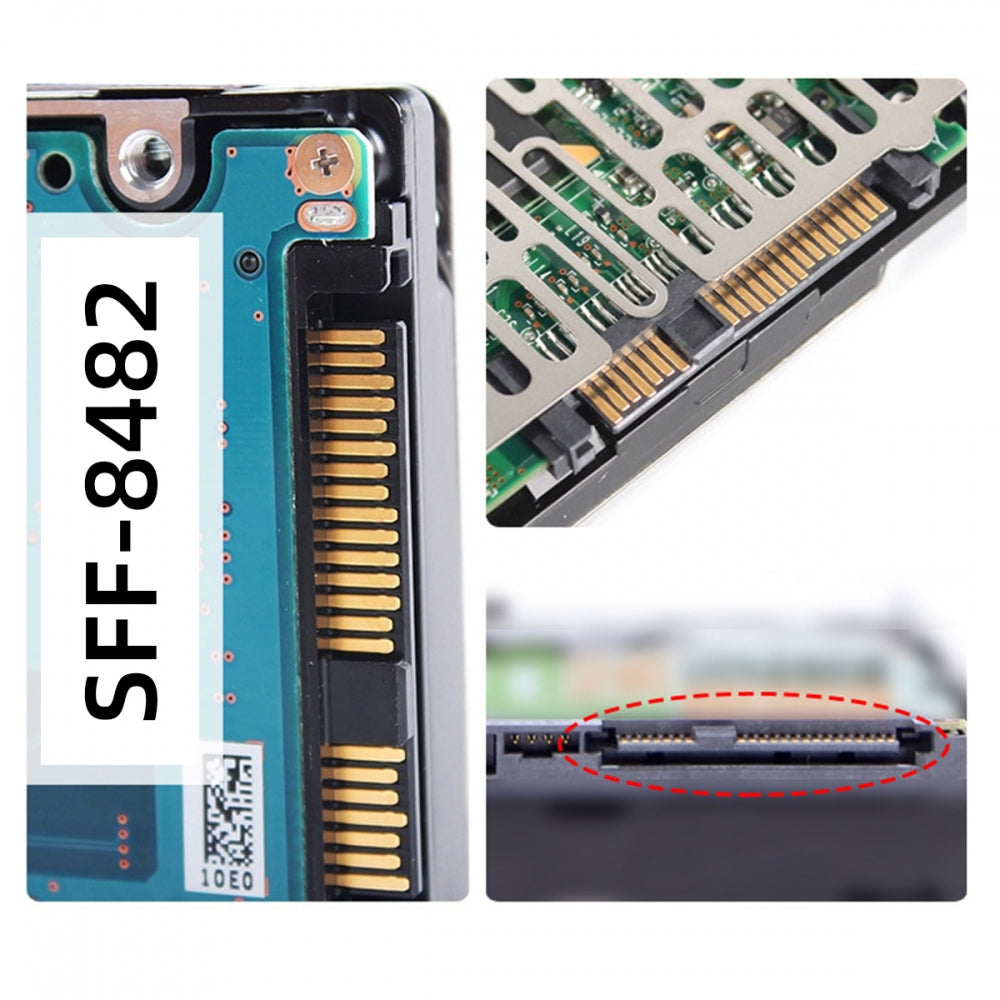 SFF-8482 SAS 29Pin to USB Type-C & Type-A 5Gbps Hard Disk Drive Raid Adapter with Chipset and Power Port (Need 12V/3A Power Supply)