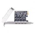 USB3.1 Gen1 5Gbps Four Ports Type-C USB-C Female to PCI-E Express 1x Card Adapter uPD720201 with Low Profile Bracket