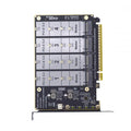 4X NVME M.2 NGFF SSD to Detachable Bifurcation PCIE Express 5.0 Gen5 Gen4 X16 Raid Card VROC Raid0 Hyper Adapter