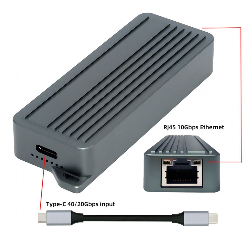 USB-C Type-C USB4 USB3.2 Gen2 to 10Gbps GBE Gigabit 10000Mbps 5Gbps 2.5Gbps Ethernet Network LAN Cable Adapter RTL8159 for Desktop Laptop NAS