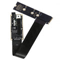 M.2 NGFF NVMe M-Key Right Angled Type 90 Degree to PCI-E X1 X4 X8 X16 Cable Graphics Card Extension Adapter PCI-Express for M2 2260 2280