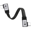 20cm USB5.0 80Gbps Flat Slim FPC Male to Male Extension Cable Dual Right Angled 90 Degree 240W 16K 8K 60Hz 5K Compatible with 40Gbps USB4.0 Thunderbolt3/4/5