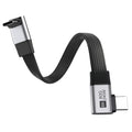 20cm USB5.0 80Gbps Flat Slim FPC Male to Male Extension Cable Up Angled to Right Angled 90 Degree 240W 16K 8K 60Hz 5K Compatible with 40Gbps USB4.0 Thunderbolt3/4/5