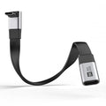 20cm USB5.0 80Gbps Flat Slim FPC Male to Female Extension Cable Up Angled 90 Degree 240W 16K 8K 60Hz 5K Compatible with 40Gbps USB4.0 Thunderbolt3/4/5