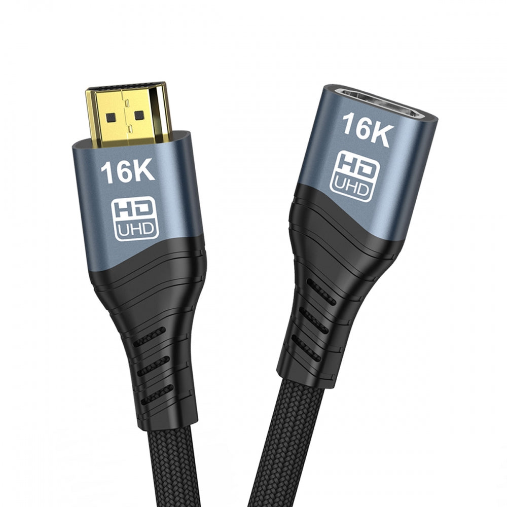 16K 8K UHD HDMI 2.2 Version Type-A Male to HDMI Female Extension HDTV Cable for HDTV Desktop Laptop Monitor