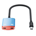 USB-C Type-C 1-to-2 VR AR Glass OTG 8K Video USB-C Female 100W PD Power Cable for NS Handheld Console Laptop Tablet Phone