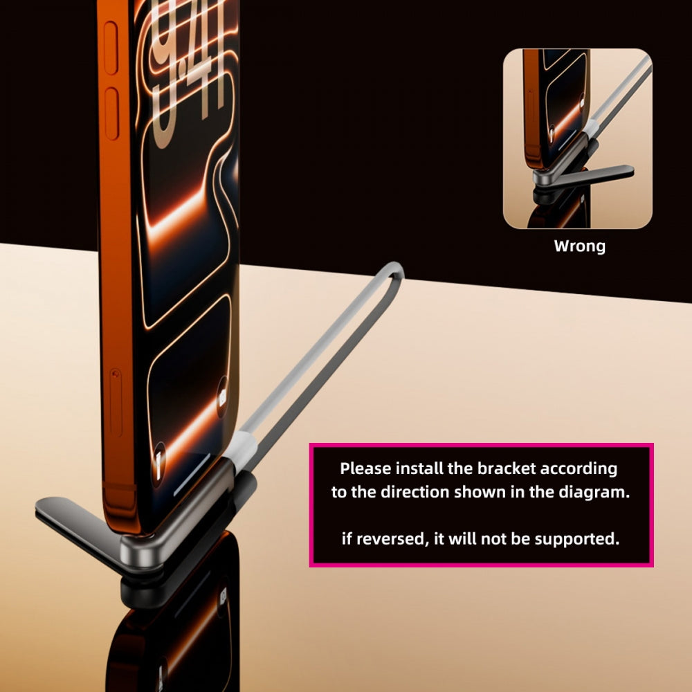 240W Type-C Fast Charging Adapter with Built-in Phone Stand Single Holder Durable Charger Bracket USB-C Male to Female Foldable