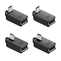 4pcs/lot Micro USB 2.0 Type-B Male to OTG USB2.0 Type-A Female Adapter On-the-Go 90 Degree Angled for Phone Tablet Disk Keyboard Data