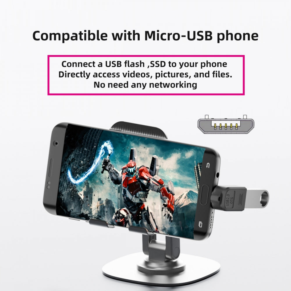 4pcs/lot Micro USB 2.0 Type-B Male to OTG USB2.0 Type-A Female Adapter On-the-Go 90 Degree Angled for Phone Tablet Disk Keyboard Data