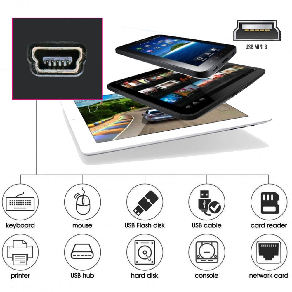 4pcs/lot Mini USB 2.0 Type-B Male to OTG USB2.0 Type-A Female Adapter On-the-Go 90 Degree Angled for Phone Tablet Disk Keyboard Data
