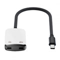 White USB-C Type-C 1-to-2 VR AR Glass OTG 8K Video USB-C Female 100W PD Power Cable for NS Handheld Console Laptop Tablet Phone