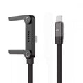 240W Type-C Fast Charging Cable with Built-in Phone Stand Dual Holder Durable Charger Bracket USB-C Male to Male Foldable