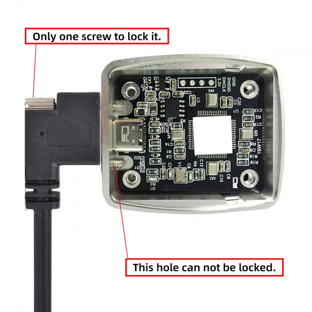 Left Right Angled USB 3.1 Type-C Male Single Screw Locking to USB3.0 Type-A Male Data Power Cable 90 Degree for Camera