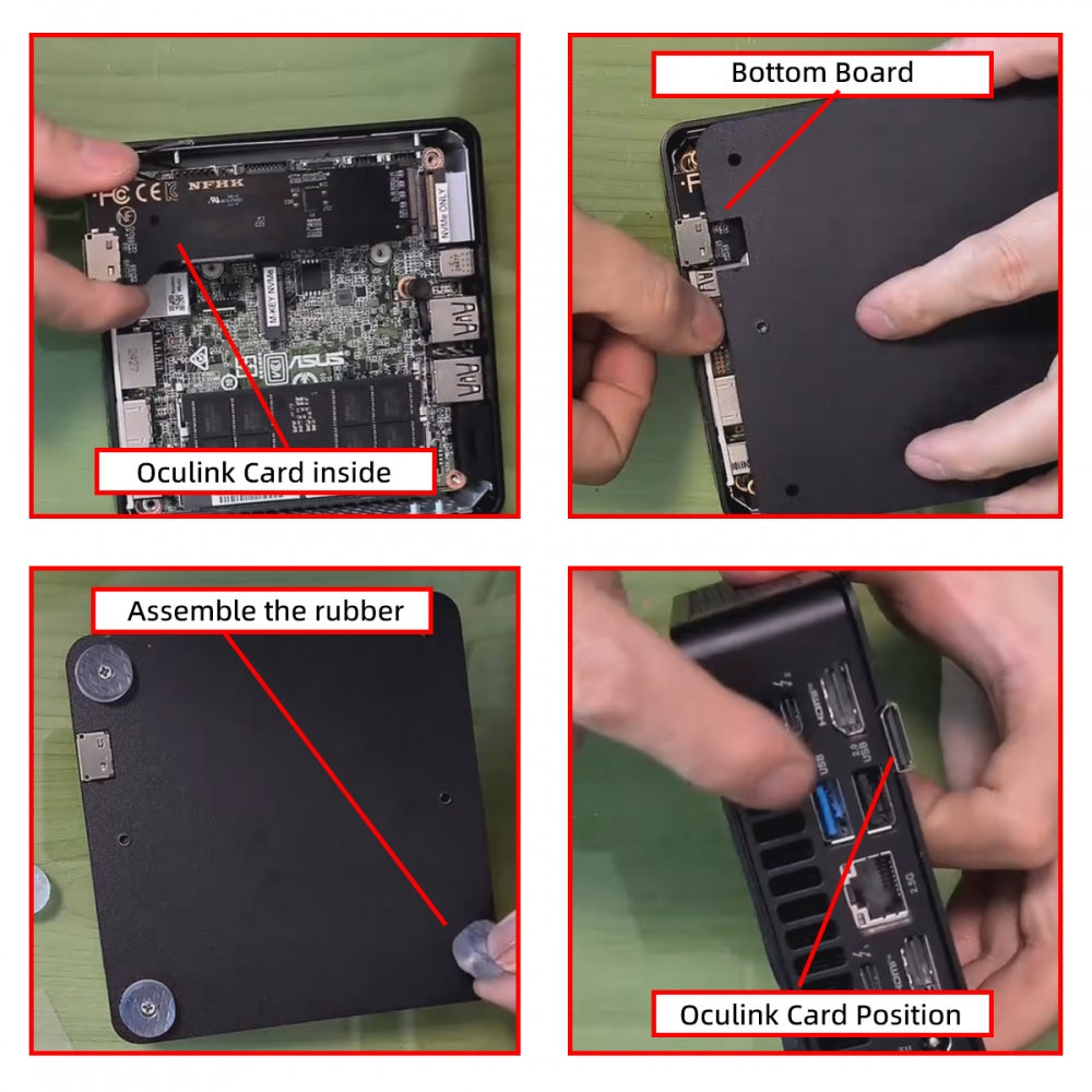2280 PCI-E 5.0 4.0 M.2 M-key NVME to Oculink SFF-8612 SFF-8611 & SSD Host Adapter with for NUC15 Pro Mini PC Computer Slim Type NUC15CRK