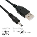 DC 3.5x1.35mm Plug to USB Type-A Power Charge Cable 100cm for DC 5V Desk Lamp Fan Camera