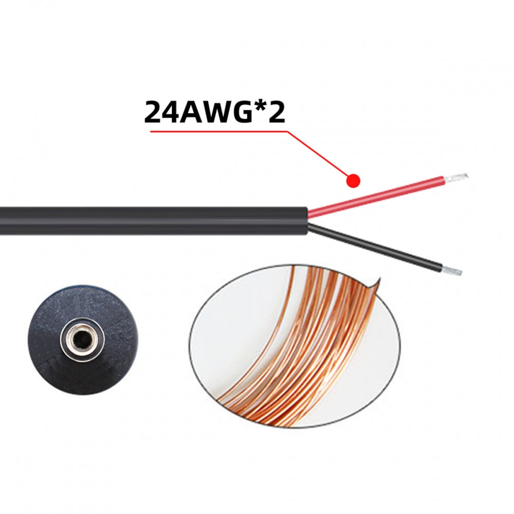 DC 3.5x1.35mm Plug to USB Type-A Power Charge Cable 100cm for DC 5V Desk Lamp Fan Camera