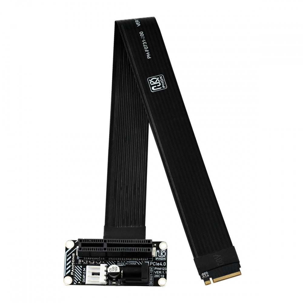 M.2 NGFF NVMe M-Key to Up Angled PCI-E X1 X4 X8 X16 Socket Cable Graphics Card Extension Adapter PCI-Express for M2 2260 2280