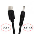 Type C USB-C Input with 5.1K Resistor to 5V DC 3.5*1.3mm Output Power Charge Cable 100cm for DC5V Desk Lamp Fan Camera