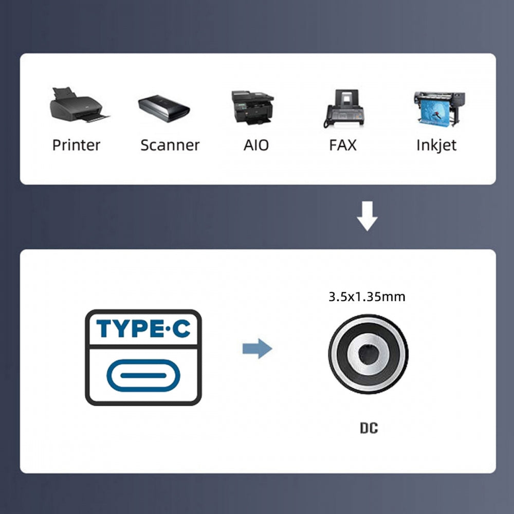 Type C USB-C Input with 5.1K Resistor to 5V DC 3.5*1.3mm Output Power Charge Cable 100cm for DC5V Desk Lamp Fan Camera