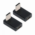 2pcs/lot Micro USB Female to USB-C USB2.0 Type-C Male Power Data Adapter 90 Degree Up Angled Type