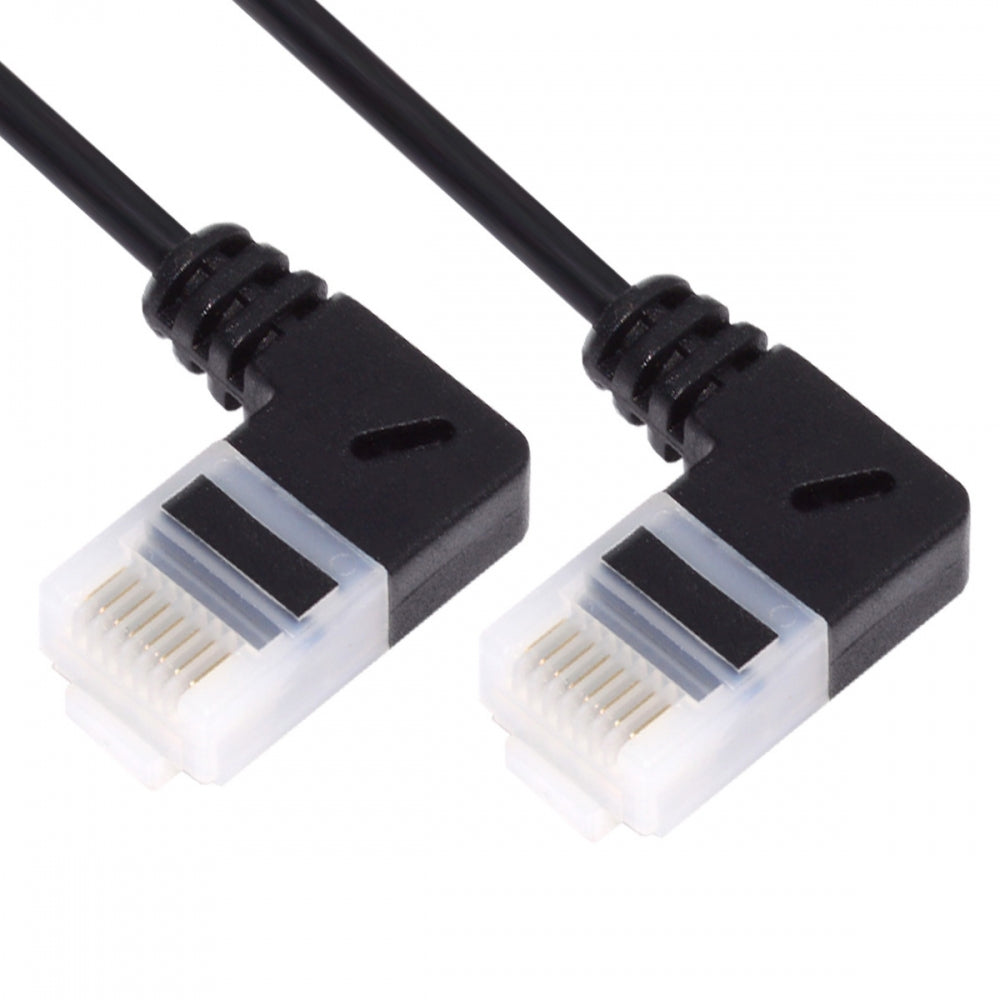 Ultra Slim Cat6 Ethernet Cable RJ45 Right to Right Angled UTP Network Cable Patch Cord 90 Degree Cat6a Lan for Laptop Router TV BOX