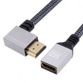 8K Type-A HDMI 2.1 Male 90 Degree Right Angled to HDMI Female Extension HDTV Cable for DV Camera Laptop Monitor