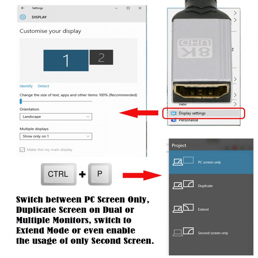8K Type-A HDMI 2.1 Male 90 Degree Right Angled to HDMI Female Extension HDTV Cable for DV Camera Laptop Monitor