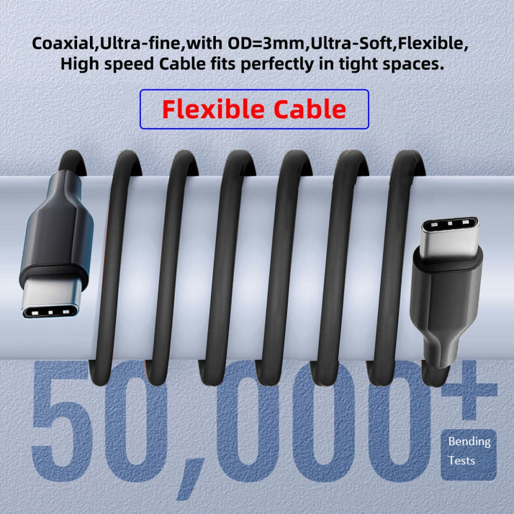 USB-C 10Gbps Type-C Video 4K Power PD 65W  Ultra-Fine Flexable Cable for VR AR Glasses NS Handheld Console