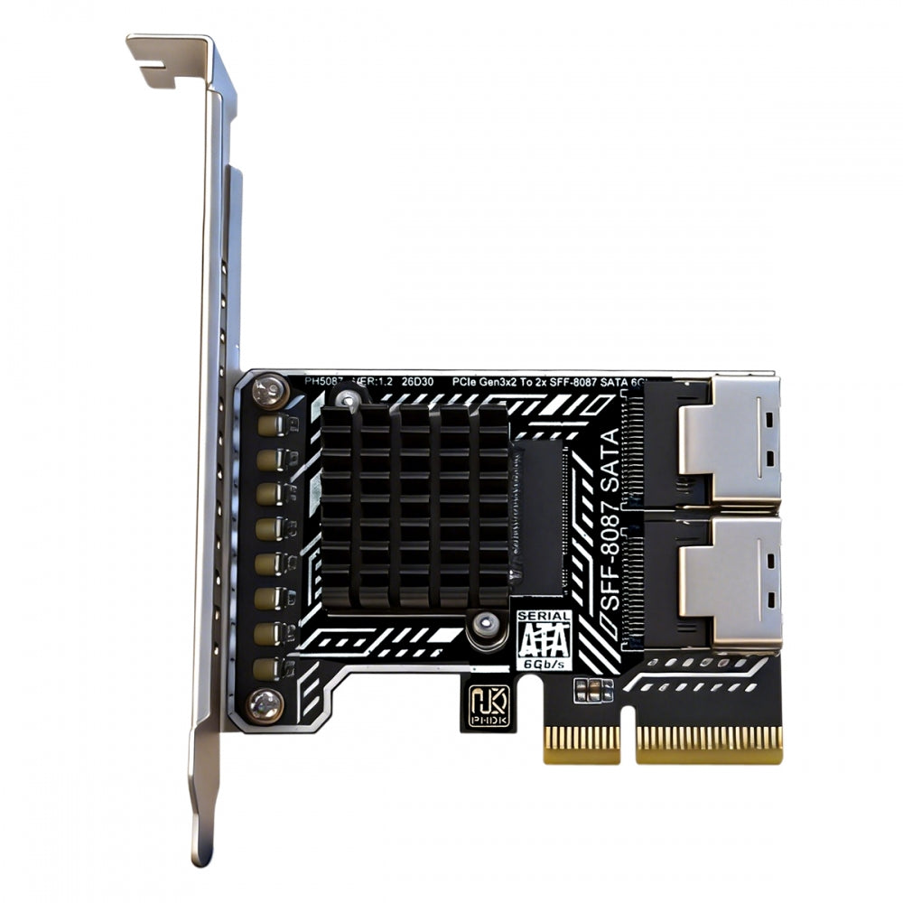 PCI Express 4X PCI-E 4.0 to Dual SFF-8087 8-Ports SATA 3.0 6Gbps Adapter Converter Disk Drive Extension Card